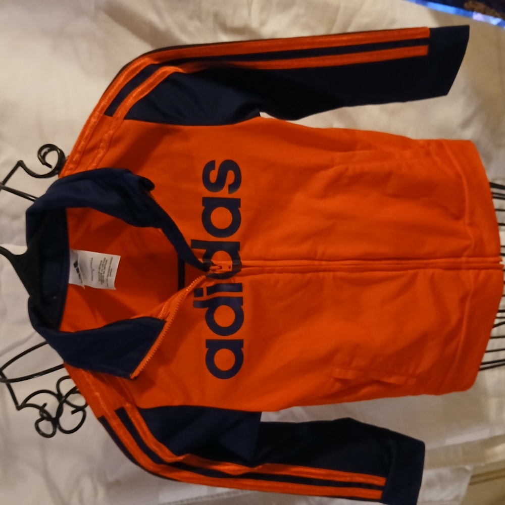 Adidas Orange and Navy Track Jacket